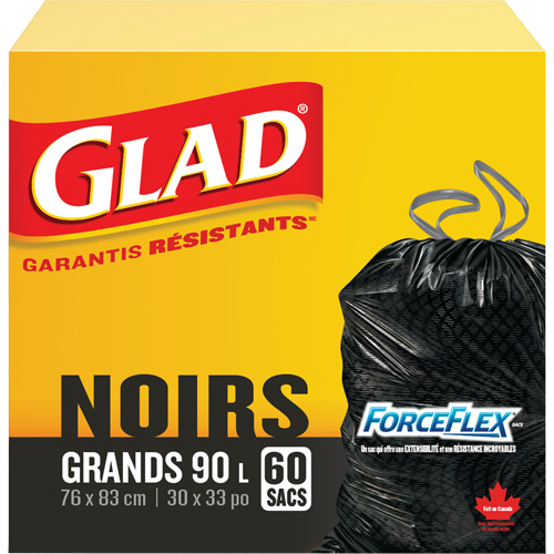 90L Garbage Bags, Regular, 30" W x 33" L, Black EastCoast Offshore Supplies