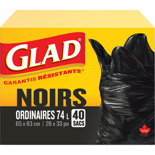 74L Garbage Bags, Regular, 26" W x 33" L, Black EastCoast Offshore Supplies