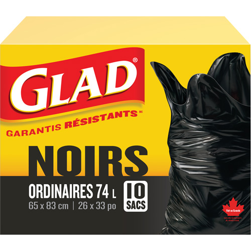 74L Garbage Bags, Regular, 26" W x 33" L, Black EastCoast Offshore Supplies