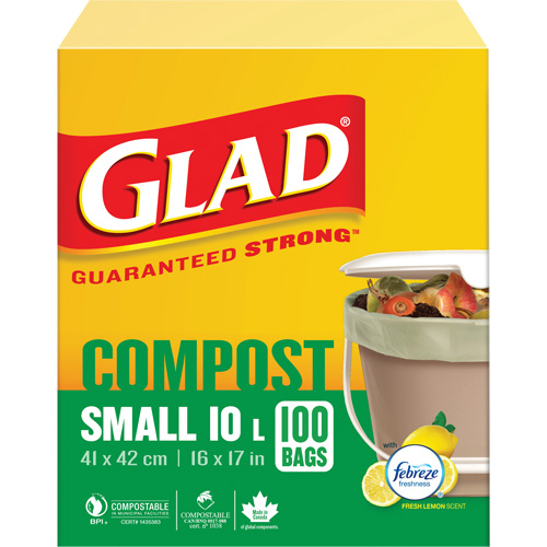 Petits sacs de compostage, R&eacute;gulier, 17" lo x 16" la, Brun, Capacit&eacute; de 10 L (3 gal.) EastCoast Offshore Supplies