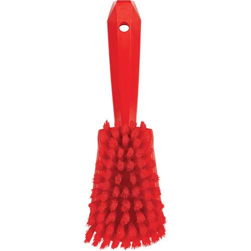 Short-Handled Washing Brush, Soft Bristles, 10-1/2" Long, Red EastCoast Offshore Supplies