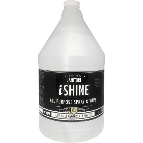 Nettoyant polyvalent &agrave; vaporiser et essuyer Janitori i-Shine, 4 L, Cruche EastCoast Offshore Supplies