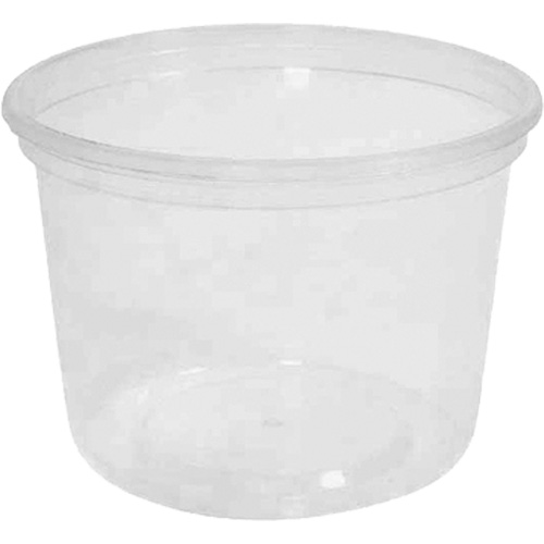 MicroGourmet 16 oz. Clear Deli Container without Lid, Plastic, Round EastCoast Offshore Supplies