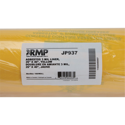Hazardous Waste Liners, Asbestos, 40" L x 26" W, 3 mils EastCoast Offshore Supplies