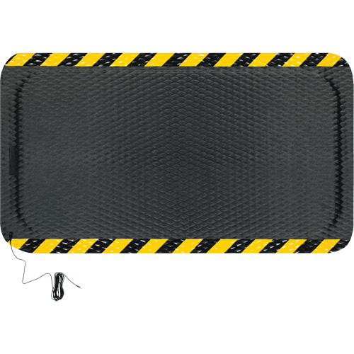 Hog Heaven Electrically Conductive Mat, 3' W x 5' L, 5/8" Thickness, Black/Yellow, Nitrile EastCoast Offshore Supplies