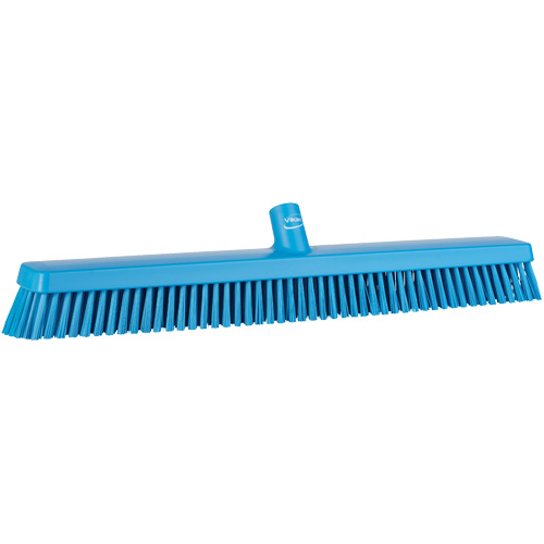 Heavy-Duty Push Broom, Fine/Stiff Bristles, 24", Blue EastCoast Offshore Supplies