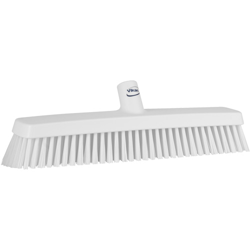 Push Broom Head, Fine/Stiff Bristles, 16-1/2", Polyester/Polypropylene, White EastCoast Offshore Supplies