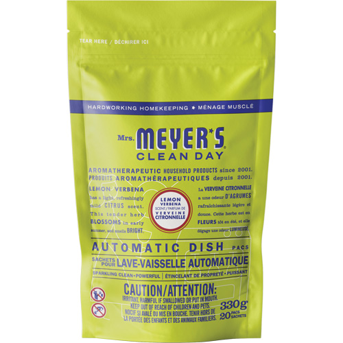 Sachets de d&eacute;tergent pour lave-vaisselle automatique Mrs. Meyer's Clean Day, Capsules, 330 g, Verveine citronnelle EastCoast Offshore Supplies
