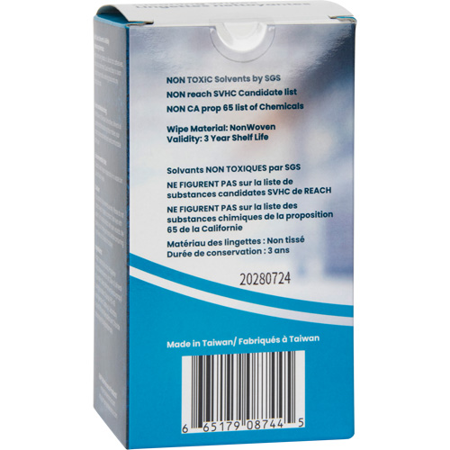 Individually Wrapped Cleaning Wipes, 12 Wipes, 8" x 9-1/2" EastCoast Offshore Supplies
