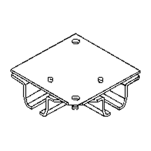 Raccord pour joint d'angle de 90° pour murs-rideaux mont&eacute;s au plafond EastCoast Offshore Supplies