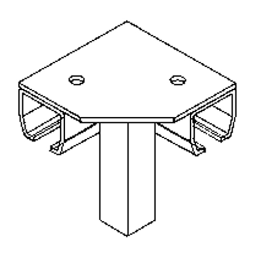 Raccord pour joint d'angle de 90° pour murs-rideaux mont&eacute;s au sol EastCoast Offshore Supplies