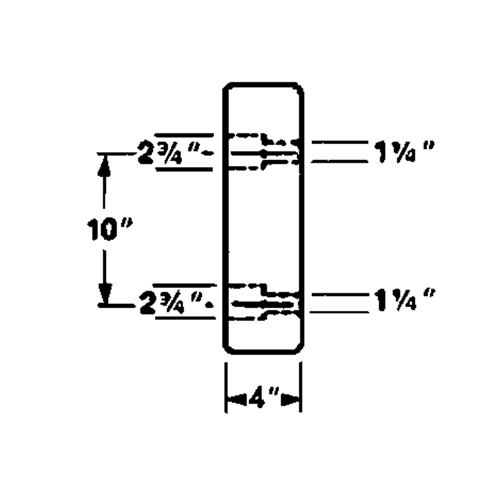 Molded Rubber Dock Guards, Rubber, 18" W x 4" D x 18" H EastCoast Offshore Supplies
