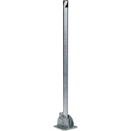 Fold-Down Bollards, Steel, 42" H x 1-3/4" W, Silver EastCoast Offshore Supplies