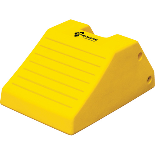 Cales-roue robustes, Polyur&eacute;thane, Jaune s&eacute;curit&eacute;, 14-9/10" la x 21-9/10" p x 10-3/5" h EastCoast Offshore Supplies