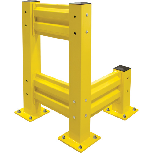 Barri&egrave;re de s&eacute;curit&eacute; de qualit&eacute; industrielle, Acier, 19" lo x 12" h, Jaune s&eacute;curit&eacute; OSHA EastCoast Offshore Supplies