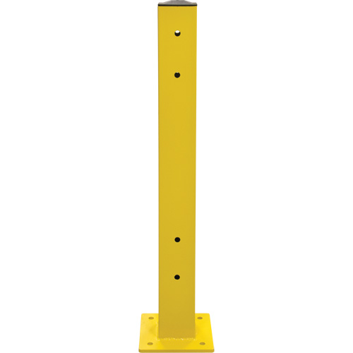 Poteau double pour barri&egrave;re de s&eacute;curit&eacute;, Acier, 5" lo x 44" h, Jaune s&eacute;curit&eacute; OSHA EastCoast Offshore Supplies