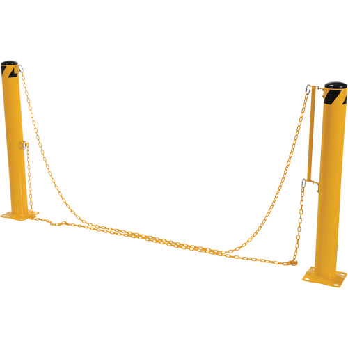 Dock Chain Barrier Bollard System, Steel, 42" H x 6-5/8" W, Yellow EastCoast Offshore Supplies