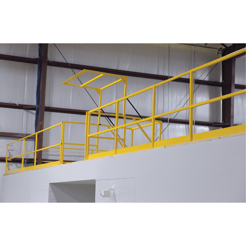 Mezzanine Safety Gate, 68-1/2" L x 42" H, 80-1/16" Raised, Yellow EastCoast Offshore Supplies