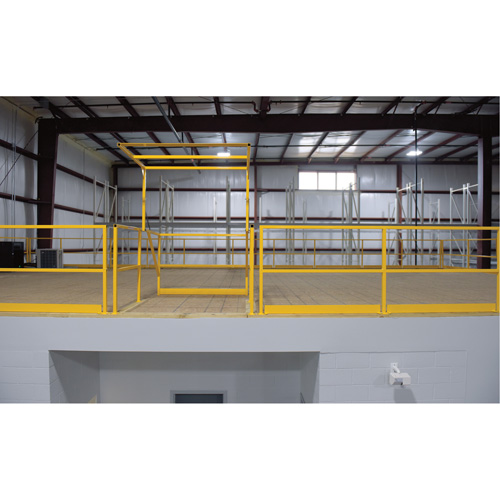 Mezzanine Safety Gate, 68-1/2" L x 42" H, 80-1/16" Raised, Yellow EastCoast Offshore Supplies