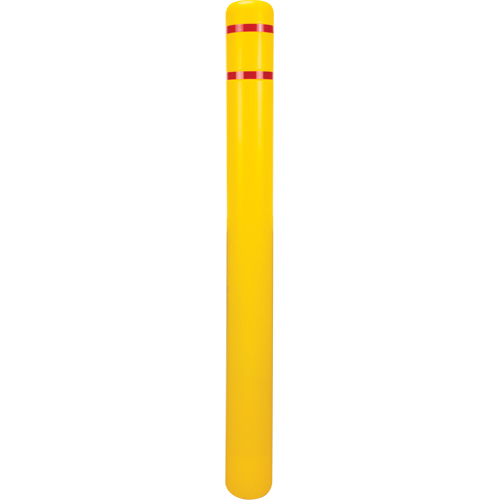 Polyethylene Bollard Cover, 4-1/2" Dia. x 52" L, Red/Yellow EastCoast Offshore Supplies