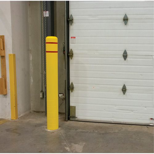 Polyethylene Bollard Cover, 4-1/2" Dia. x 52" L, Red/Yellow EastCoast Offshore Supplies