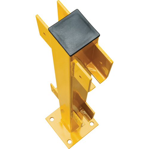In-Line Post for Light-Duty Guard Rails, Steel, 42" H, Safety Yellow EastCoast Offshore Supplies