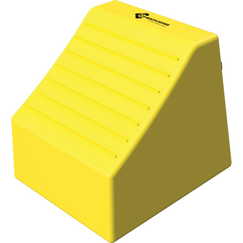 Cale de roue ultra-robuste pour l'exploitation mini&egrave;re Checkers Safety sans support, PEHD, Jaune, 14-1/2" la x 17-1/2" p x 16" h EastCoast Offshore Supplies