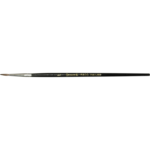 Black Pointed Bristle Artist Brush, 1.9 mm Brush Width, Camel Hair, Wood Handle EastCoast Offshore Supplies
