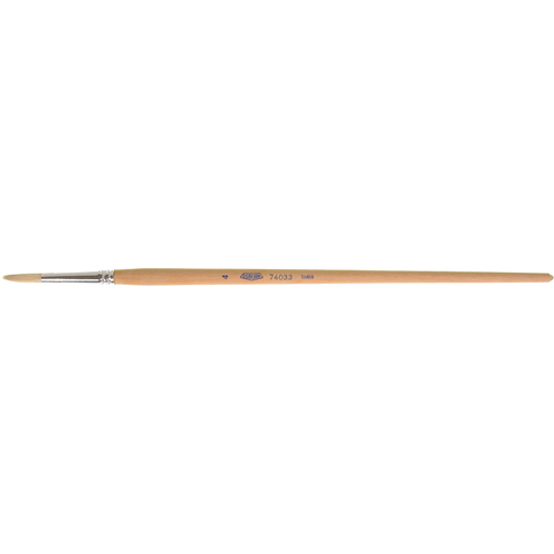 Pinceau de forme ronde en soies blanches pures pour marquage, Largeur de la brosse de 7/32", Soie blanche, Manche &agrave; Bois EastCoast Offshore Supplies