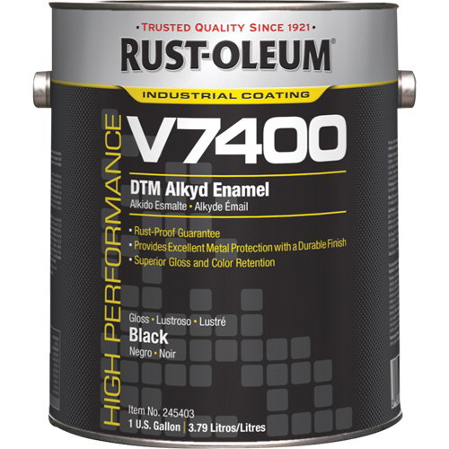 Peinture d&eacute;mail DMT alkyde V7400 System 340 &agrave; haut rendement, Noir, Tr&egrave;s brillant, Gallon EastCoast Offshore Supplies