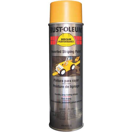 Peinture de traçage en a&eacute;rosol syst&egrave;me 2300 haute performance applicable en position invers&eacute;e, Jaune, 18 oz, Canette a&eacute;rosol EastCoast Offshore Supplies