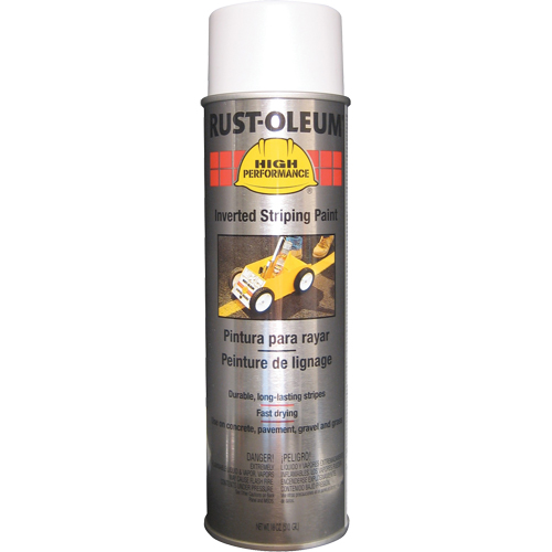 Peinture de traçage en a&eacute;rosol syst&egrave;me 2300 haute performance applicable en position invers&eacute;e, Blanc, 18 oz, Canette a&eacute;rosol EastCoast Offshore Supplies