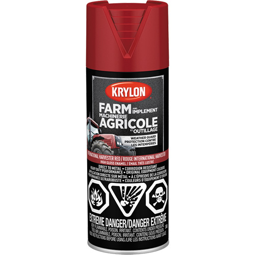 Peinture en a&eacute;rosol pour la ferme et l'&eacute;quipement, Rouge International Harvester, Tr&egrave;s brillant, 340 g, Canette a&eacute;rosol EastCoast Offshore Supplies