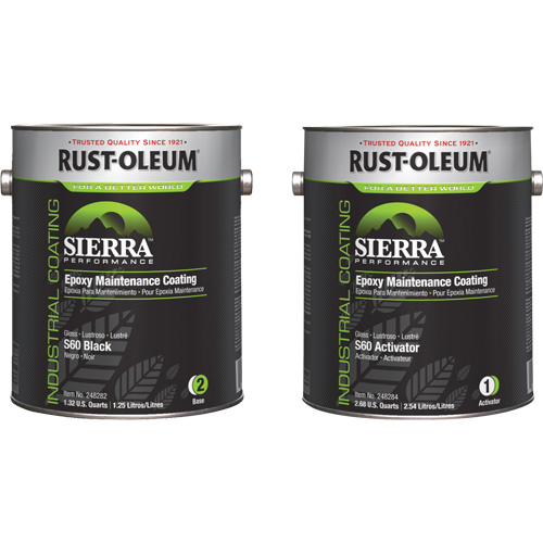 Sierra S60 Water-Based Epoxy Maintenance Coating Kit, Gallon, Black EastCoast Offshore Supplies