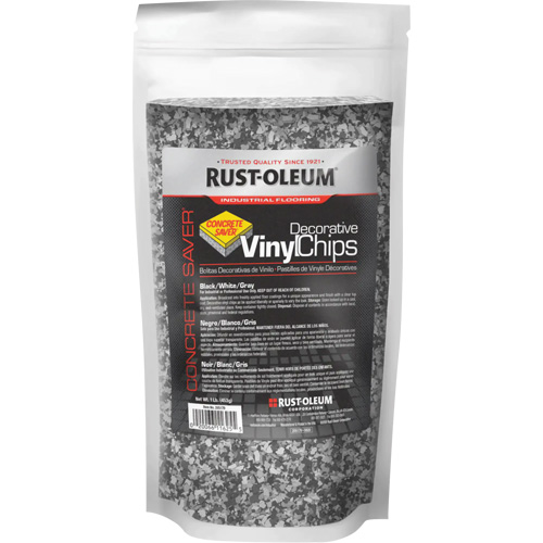 Pastilles de vinyle d&eacute;coratives Concrete Saver, 0,5 kg, Sac, M&eacute;lange noir/blanc/gris EastCoast Offshore Supplies