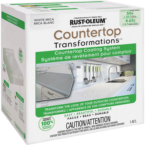 Countertop Transformations&reg; Mica Countertop Coating System, 1.42 L, Kit, White Mica EastCoast Offshore Supplies
