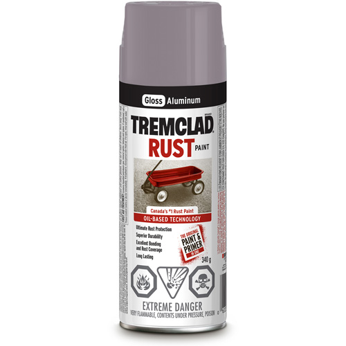 Tremclad&reg; Oil Based Rust Paint, Silver Aluminum, Gloss, Aerosol Can EastCoast Offshore Supplies