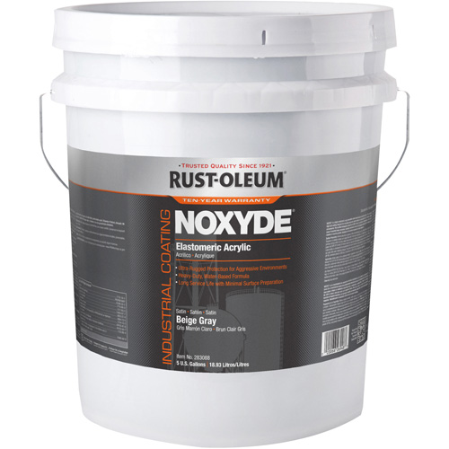 Rev&ecirc;tement acrylique &eacute;lastom&egrave;re Noxyde, 5 gal., Seau, Gris EastCoast Offshore Supplies