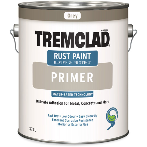 Tremclad&reg; Water-Based Rust Paint Primer, 3.78 L, Gallon, Grey EastCoast Offshore Supplies