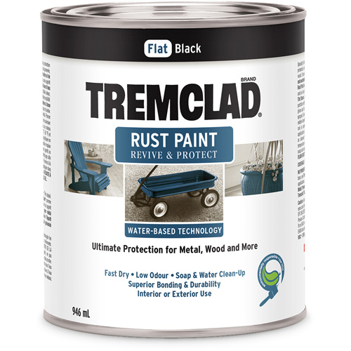 Tremclad&reg; Water-Based Rust Paint, 946 ml, Can, Black EastCoast Offshore Supplies