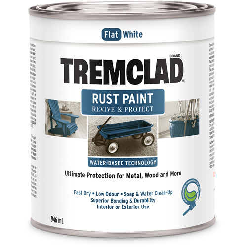 Peinture antirouille &agrave; base d'eau Tremclad, 946 ml, Canette, Blanc EastCoast Offshore Supplies