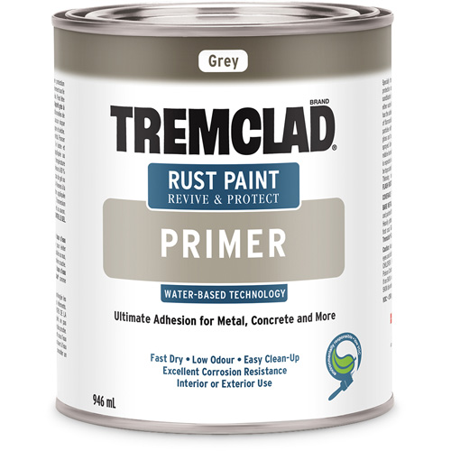 Tremclad&reg; Water-Based Rust Paint Primer, 946 ml, Can, Grey EastCoast Offshore Supplies