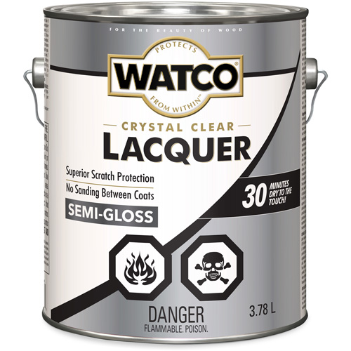 Watco&reg; Lacquer Wood Finish, 3.78 L, Clear, Semi-Gloss EastCoast Offshore Supplies