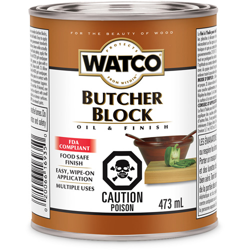 Watco&reg; Butcher Block Oil & Finish, 473 ml, Clear, Transparent EastCoast Offshore Supplies