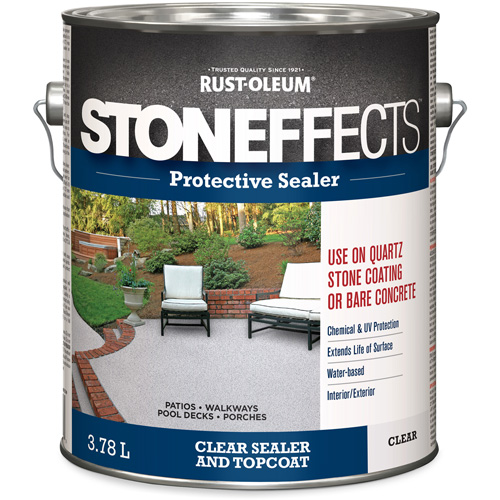 Produit d'&eacute;tanch&eacute;ifi&eacute; protecteur pour b&eacute;ton Stoneffects, 3,78 L, &agrave; l'eau, Transparent, Transparent EastCoast Offshore Supplies