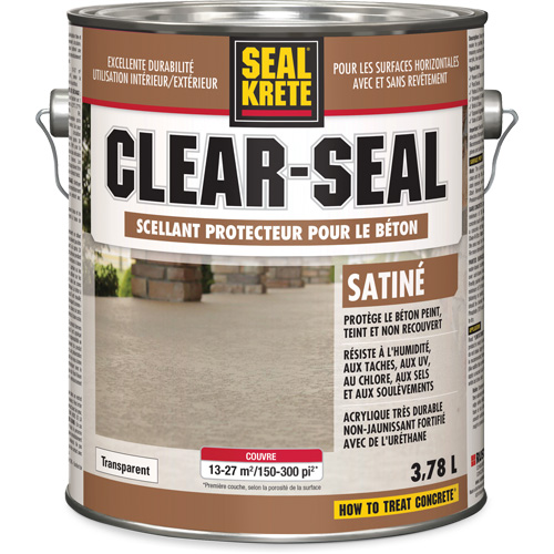 Produit d&eacute;tanch&eacute;it&eacute; protecteur Seal-Krete, 3,78 L, &agrave; l'ur&eacute;thane, Satin, Transparent EastCoast Offshore Supplies