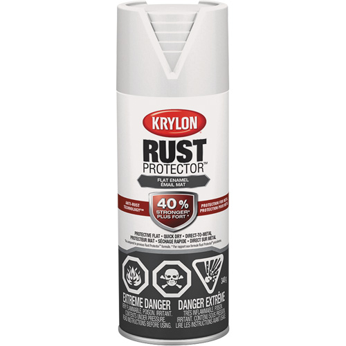 Rust Protector&reg; Enamel Paint, White, Very Flat, 12 oz., Aerosol Can EastCoast Offshore Supplies