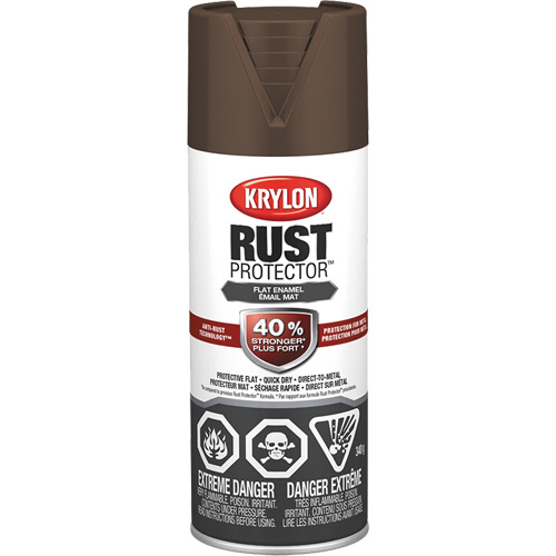 Peinture &agrave; &eacute;mail Rust Protector, Brun cuir, Tr&egrave;s mat, 12 oz, Canette a&eacute;rosol EastCoast Offshore Supplies