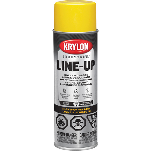 Peinture de marquage professionnelle &agrave; base de solvant, Jaune, 18 oz, Canette a&eacute;rosol EastCoast Offshore Supplies