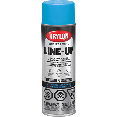 Industrial LINE-UP Solvent-Based Pavement Striping Aerosol Paint, Blue, 18 oz., Aerosol Can EastCoast Offshore Supplies